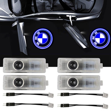 Car Door Ghost Shadow Welcome Light, 4 pcs Projector LED Logo Light for BMW Cars - Imported from UK
